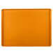 A rectangular orange Cambro dietary tray.
