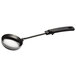 A black and silver Vollrath Spoodle with a handle.
