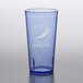 A blue plastic tumbler with the Pepsi logo.