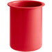 A red Steril-Sil solid plastic flatware cylinder.