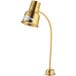 An Avantco gold countertop heat lamp with a flexible arm.