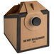 A brown and black Bagcraft Packaging JavaPac box with a black lid.