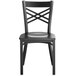 Lancaster Table & Seating Cross Back Black Chair with Black Wood Seat - Preassembled Main Thumbnail 5