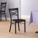 Lancaster Table & Seating Cross Back Black Chair with Black Wood Seat - Preassembled Main Thumbnail 1