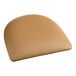 A brown cushion on a white background.