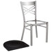 Lancaster Table & Seating Clear Coat Steel Cross Back Chair with Black Wood Seat - Detached Seat Main Thumbnail 5