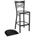 Lancaster Table & Seating Cross Back Bar Height Black Chair with Black Wood Seat - Detached Seat Main Thumbnail 5