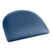 A navy vinyl cushion for metal seating.