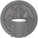 Creative Converting 339646 10" Glamour Gray Paper Plate - 240/Case Main Thumbnail 4