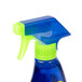 A blue and green SC Johnson Pledge spray bottle with a green trigger.