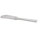 A Reserve by Libbey Santorini satin stainless steel butter spreader with a white background.