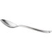 A Reserve by Libbey stainless steel dinner spoon with a satin silver handle.