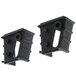 A pair of black plastic Carlisle Roll 'N Grip brackets with screws.
