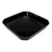 A black square Delfin acrylic bowl on a counter.