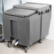 Cambro ICS125L191 SlidingLid™ Granite Gray Mobile Ice Bin - 125 lb. Capacity Main Thumbnail 1