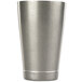 A silver cup with a white background.