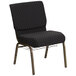Flash Furniture FD-CH0221-4-GV-S0806-BAS-GG Black Dot Patterned 21" Extra Wide Church Chair with Communion Cup Book Rack - Gold Vein Frame Main Thumbnail 1