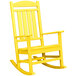 A yellow POLYWOOD Presidential rocking chair.
