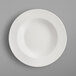 A RAK Porcelain ivory porcelain deep plate with a round edge and circular center on a white background.