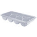 A light grey plastic tray with four compartments.