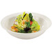A salad with shrimp and vegetables in a RAK Porcelain ivory bowl.