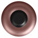 A brown and black RAK Porcelain Gourmet deep plate with a black rim.