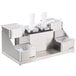San Jamar P9724 Dual Pump Condiment System with 4-Compartment Two Tier Stainless Steel Condiment Holder Main Thumbnail 4