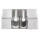 San Jamar P9724 Dual Pump Condiment System with 4-Compartment Two Tier Stainless Steel Condiment Holder Main Thumbnail 8