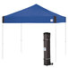 E-Z Up PR3WH10RB Pyramid Instant Shelter 10' x 10' Royal Blue Canopy with White Frame Main Thumbnail 1