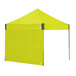 A yellow E-Z Up recreational sidewall for a canopy.