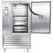 A Traulsen stainless steel commercial blast chiller with a door open.