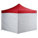 Backyard Pro Courtyard Series 10' x 10' Red Straight Leg Aluminum Instant Canopy Deluxe Kit with 4 Side Walls Main Thumbnail 3