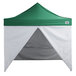 Backyard Pro Courtyard Series 10' x 10' Green Straight Leg Aluminum Instant Canopy Deluxe Kit with 4 Side Walls Main Thumbnail 4