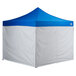 Backyard Pro Courtyard Series 10' x 10' Blue Straight Leg Aluminum Instant Canopy Deluxe Kit with 4 Side Walls Main Thumbnail 3