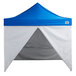Backyard Pro Courtyard Series 10' x 10' Blue Straight Leg Aluminum Instant Canopy Deluxe Kit with 4 Side Walls Main Thumbnail 4