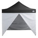 Backyard Pro Courtyard Series 10' x 10' Black Straight Leg Aluminum Instant Canopy Deluxe Kit with 4 Side Walls Main Thumbnail 4
