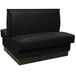 American Tables & Seating QAD-36 ARM-126-M 46" Black Plain Double Back Fully Upholstered Booth Main Thumbnail 1