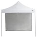 Backyard Pro Courtyard Series 10' x 10' White Straight Leg Aluminum Instant Canopy and Wall Kit Main Thumbnail 4