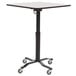 National Public Seating PCT324PBTM Cafe Time II 24" Square Mobile Table with High Pressure Laminate Top, Particleboard Core, and T-Molding Edge Main Thumbnail 1