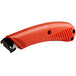 A red plastic Pacific Handy Cutter with a black blade.