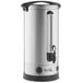 An Avantco silver and black stainless steel water boiler.