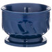 A dark blue Dinex Turnbury insulated bowl with a pedestal base.