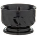 A black Dinex insulated bowl with a pedestal base.
