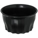 A black Dinex convection bowl with wavy edges.