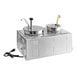 An Avantco stainless steel countertop food warmer with two pots inside.