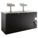 Avantco UDD-3-HC (2) Four Tap Kegerator Beer Dispenser - Black, (3) 1/2 Keg Capacity Main Thumbnail 4