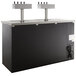 A black rectangular Avantco UDD-60-HC beer dispenser with two silver taps on top.