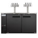 Avantco UDD-60-HC (2) Four Tap Shallow Depth Kegerator Beer Dispenser - Black, (2) 1/2 Keg Capacity Main Thumbnail 6