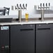 Avantco UDD-60-HC (2) Four Tap Shallow Depth Kegerator Beer Dispenser - Black, (2) 1/2 Keg Capacity Main Thumbnail 1