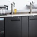Avantco UDD-3-HC (2) Triple Tap Kegerator Beer Dispenser - Black, (3) 1/2 Keg Capacity Main Thumbnail 1